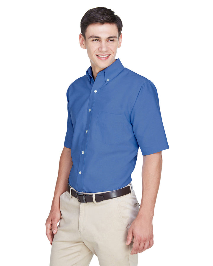 UltraClub Men's Classic Wrinkle-Resistant Short-Sleeve Oxford UltraClub