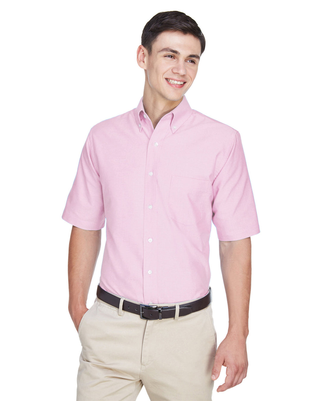 UltraClub Men's Classic Wrinkle-Resistant Short-Sleeve Oxford UltraClub