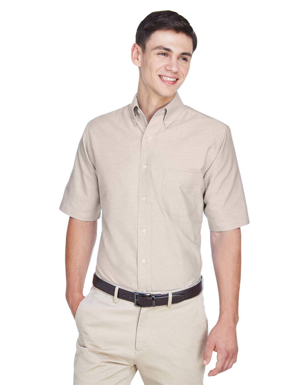 UltraClub Men's Classic Wrinkle-Resistant Short-Sleeve Oxford UltraClub