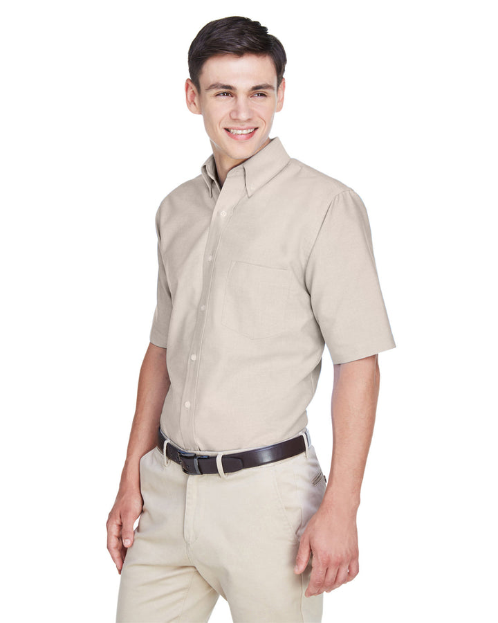 UltraClub Men's Classic Wrinkle-Resistant Short-Sleeve Oxford UltraClub