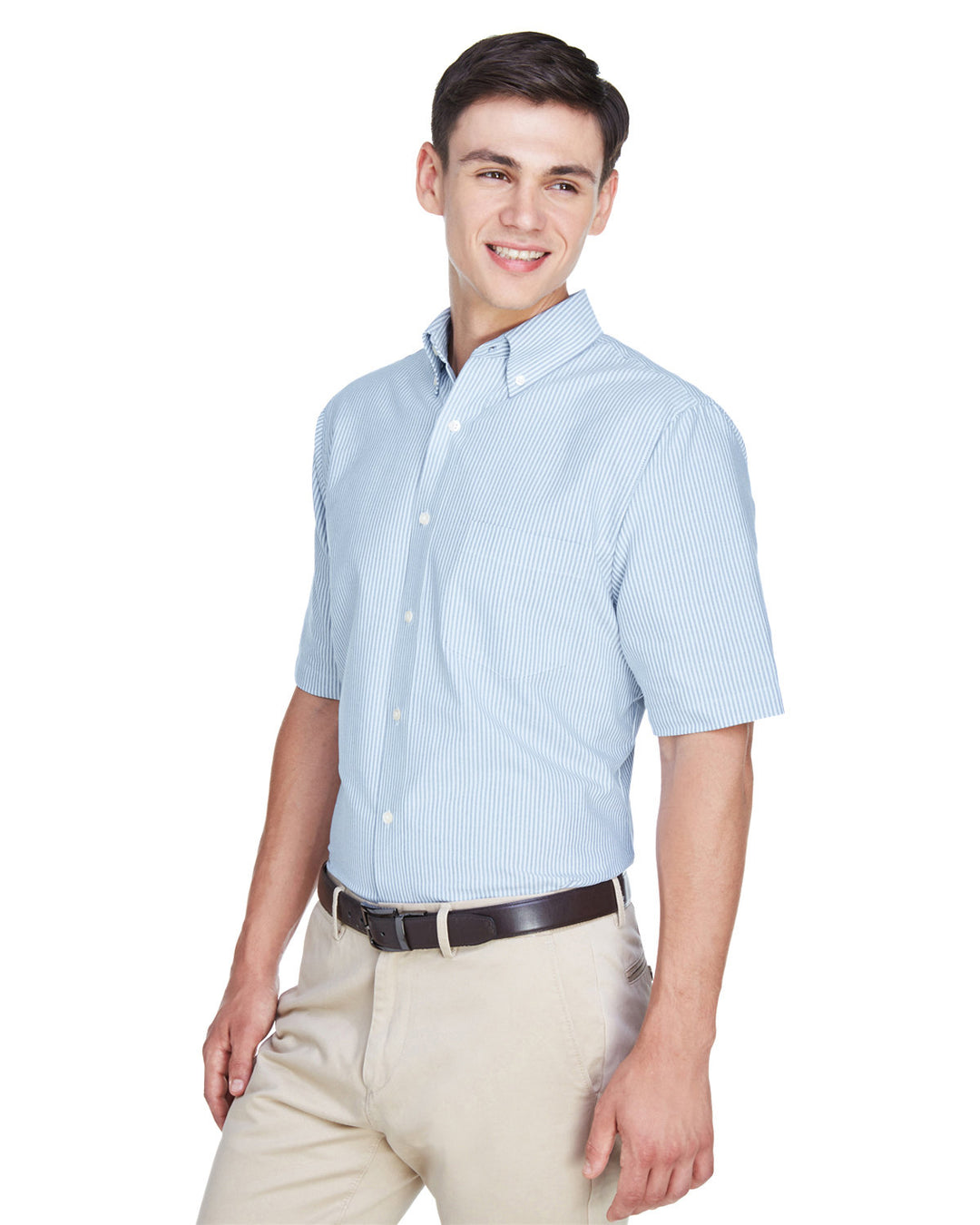 UltraClub Men's Classic Wrinkle-Resistant Short-Sleeve Oxford UltraClub