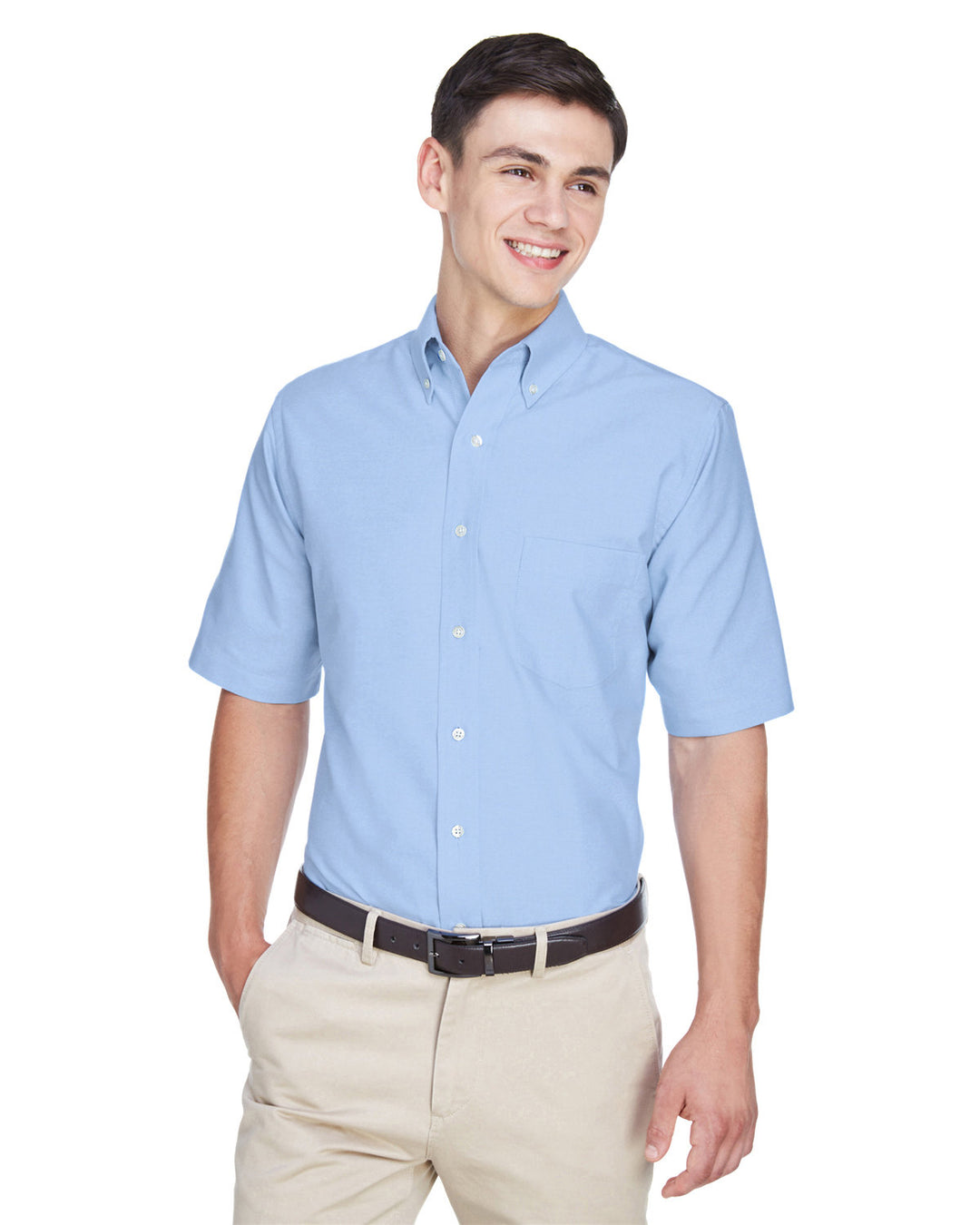 UltraClub Men's Classic Wrinkle-Resistant Short-Sleeve Oxford UltraClub