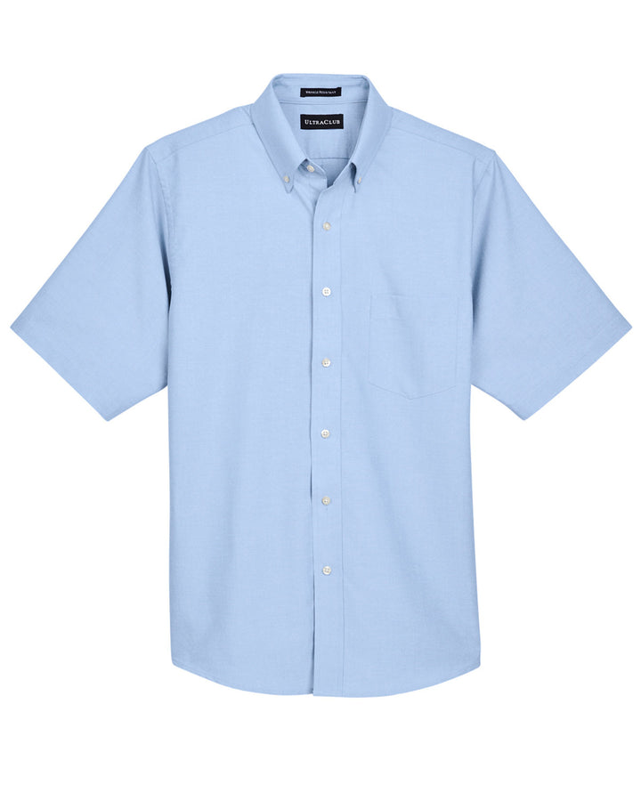 UltraClub Men's Classic Wrinkle-Resistant Short-Sleeve Oxford UltraClub