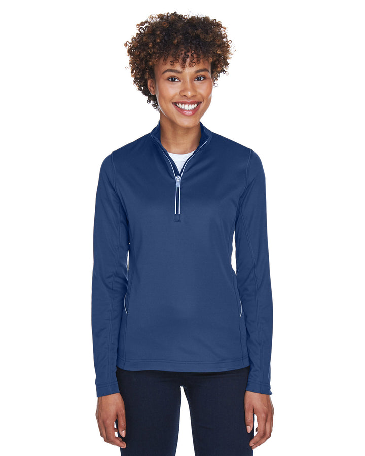 UltraClub Ladies' Cool & Dry Sport Quarter-Zip Pullover UltraClub