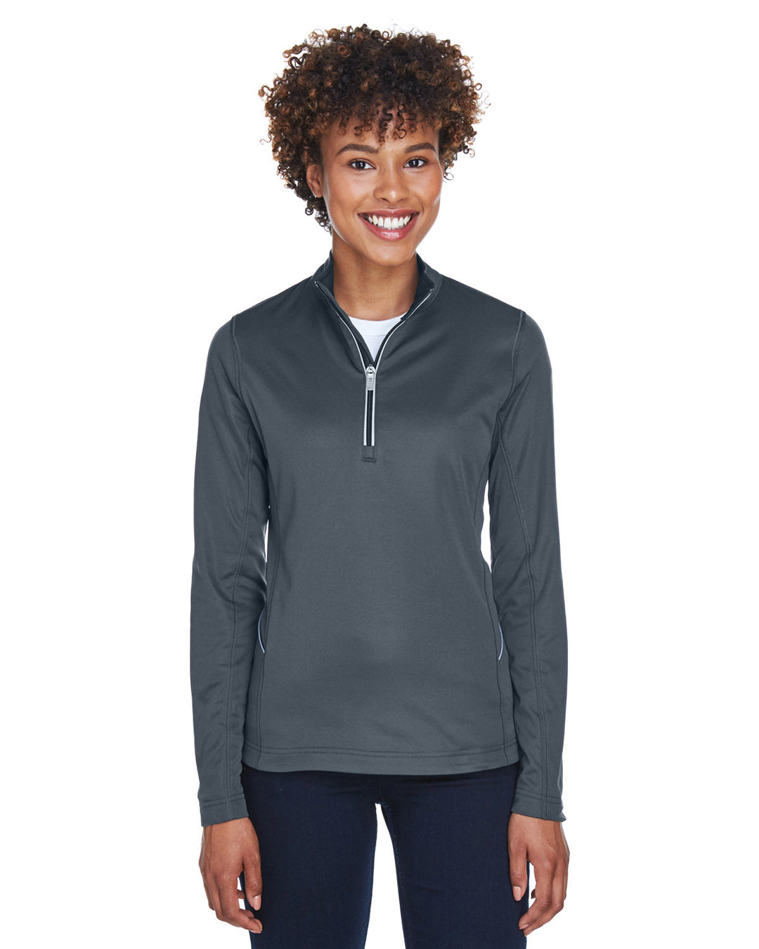 UltraClub Ladies' Cool & Dry Sport Quarter-Zip Pullover UltraClub