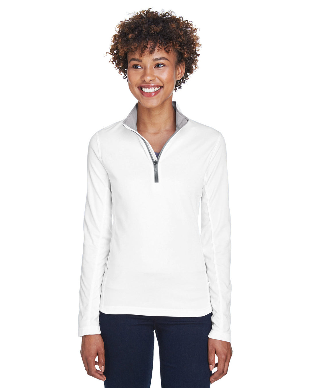 UltraClub Ladies' Cool & Dry Sport Quarter-Zip Pullover UltraClub