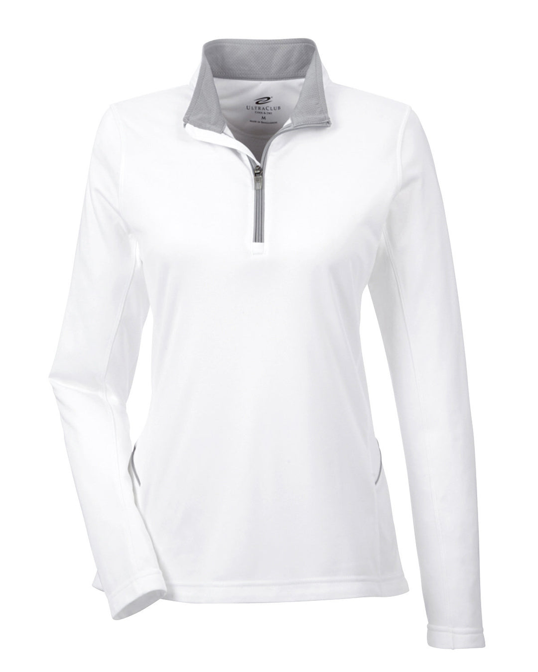 UltraClub Ladies' Cool & Dry Sport Quarter-Zip Pullover UltraClub