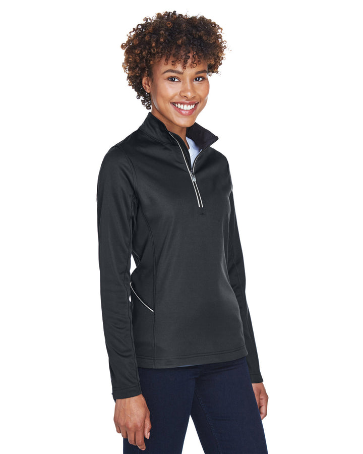 UltraClub Ladies' Cool & Dry Sport Quarter-Zip Pullover UltraClub