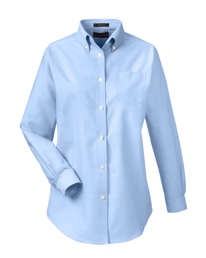 UltraClub Ladies' Classic Wrinkle-Resistant Long-Sleeve Oxford UltraClub