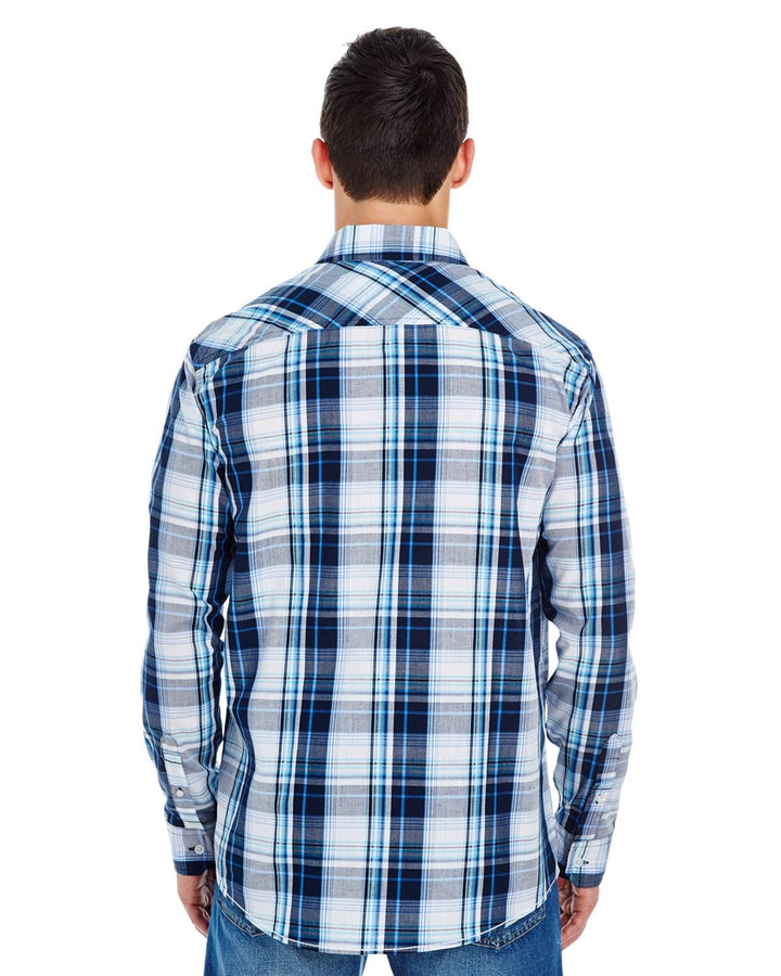 Burnside Men's Long-Sleeve Plaid Pattern Woven Shirt Burnside