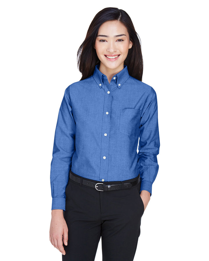 UltraClub Ladies' Classic Wrinkle-Resistant Long-Sleeve Oxford UltraClub