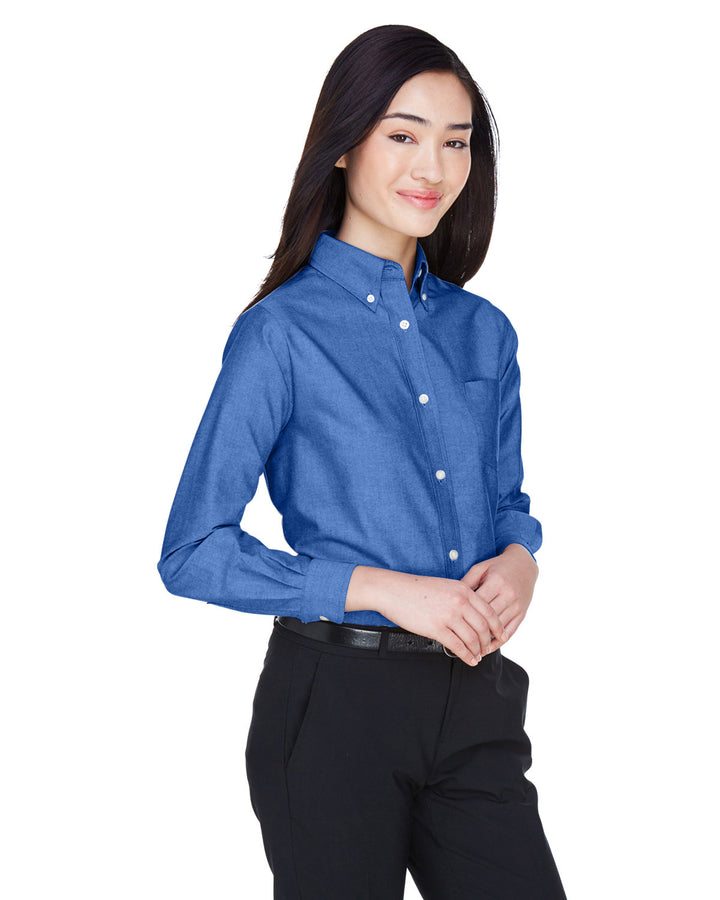 UltraClub Ladies' Classic Wrinkle-Resistant Long-Sleeve Oxford UltraClub