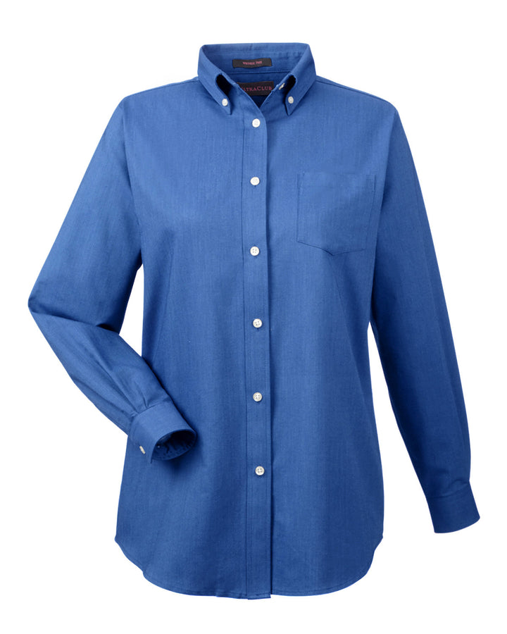 UltraClub Ladies' Classic Wrinkle-Resistant Long-Sleeve Oxford UltraClub