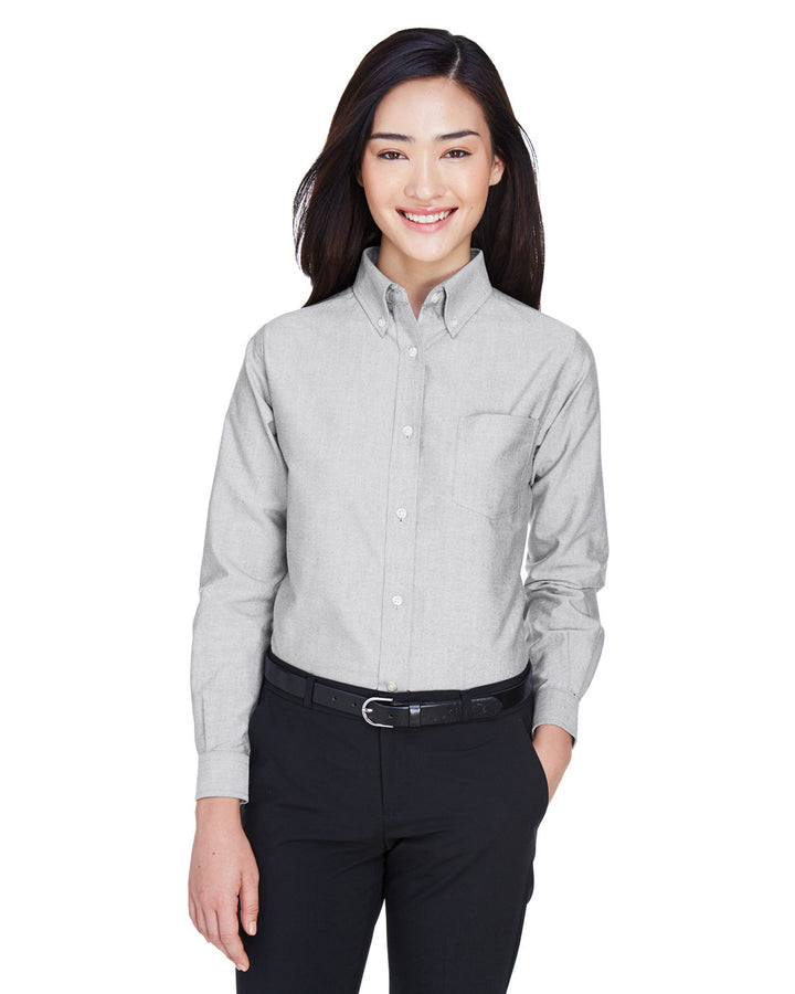 UltraClub Ladies' Classic Wrinkle-Resistant Long-Sleeve Oxford UltraClub