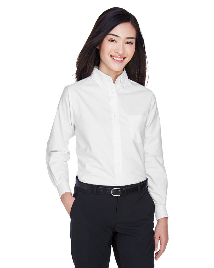 UltraClub Ladies' Classic Wrinkle-Resistant Long-Sleeve Oxford UltraClub