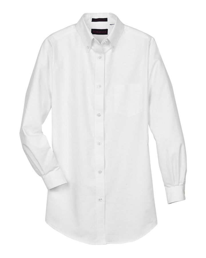 UltraClub Ladies' Classic Wrinkle-Resistant Long-Sleeve Oxford UltraClub