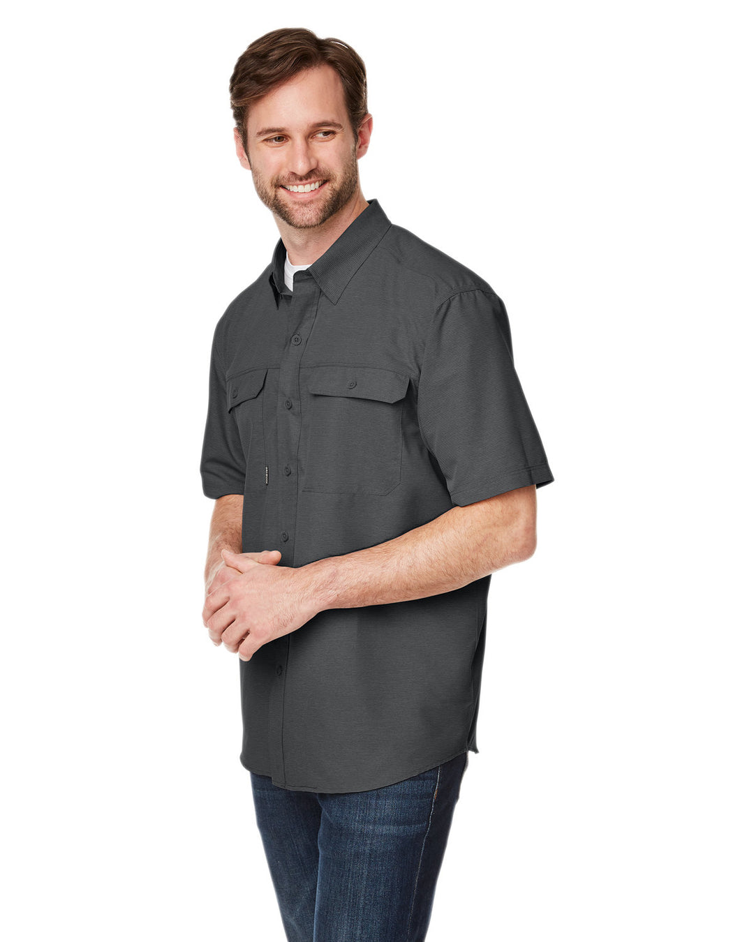 Dri Duck Men's Crossroad Dobby Short-Sleeve Woven Shirt Dri Duck