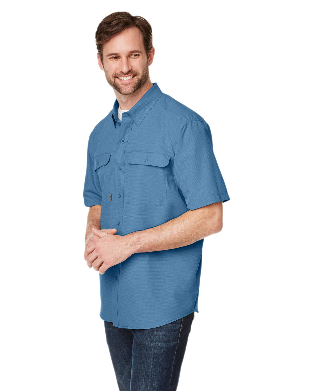 Dri Duck Men's Crossroad Dobby Short-Sleeve Woven Shirt Dri Duck