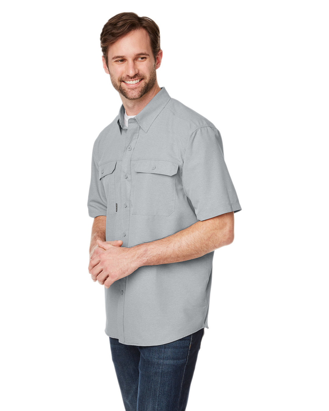 Dri Duck Men's Crossroad Dobby Short-Sleeve Woven Shirt Dri Duck