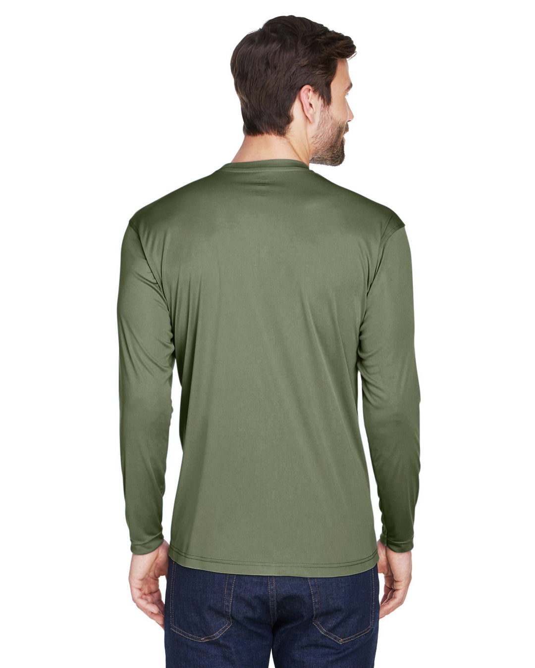 UltraClub Adult Cool & Dry Sport Long-Sleeve Performance Interlock T-Shirt T-Shirts