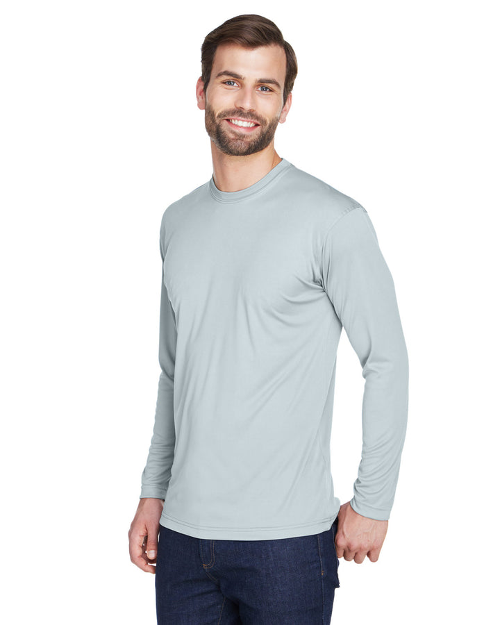 UltraClub Adult Cool & Dry Sport Long-Sleeve Performance Interlock T-Shirt T-Shirts