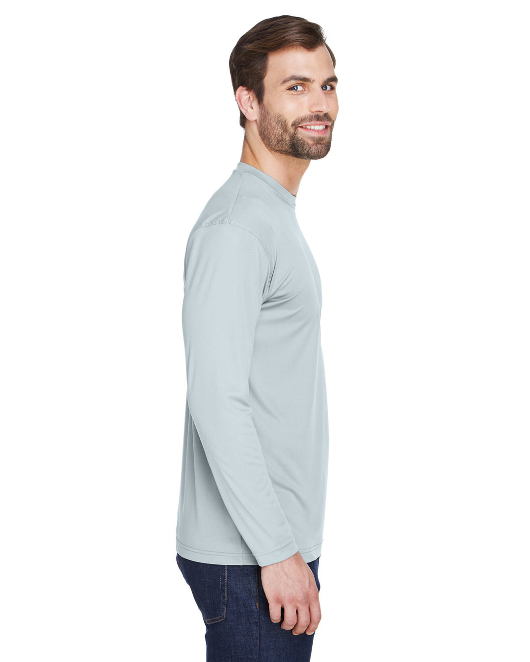 UltraClub Adult Cool & Dry Sport Long-Sleeve Performance Interlock T-Shirt T-Shirts