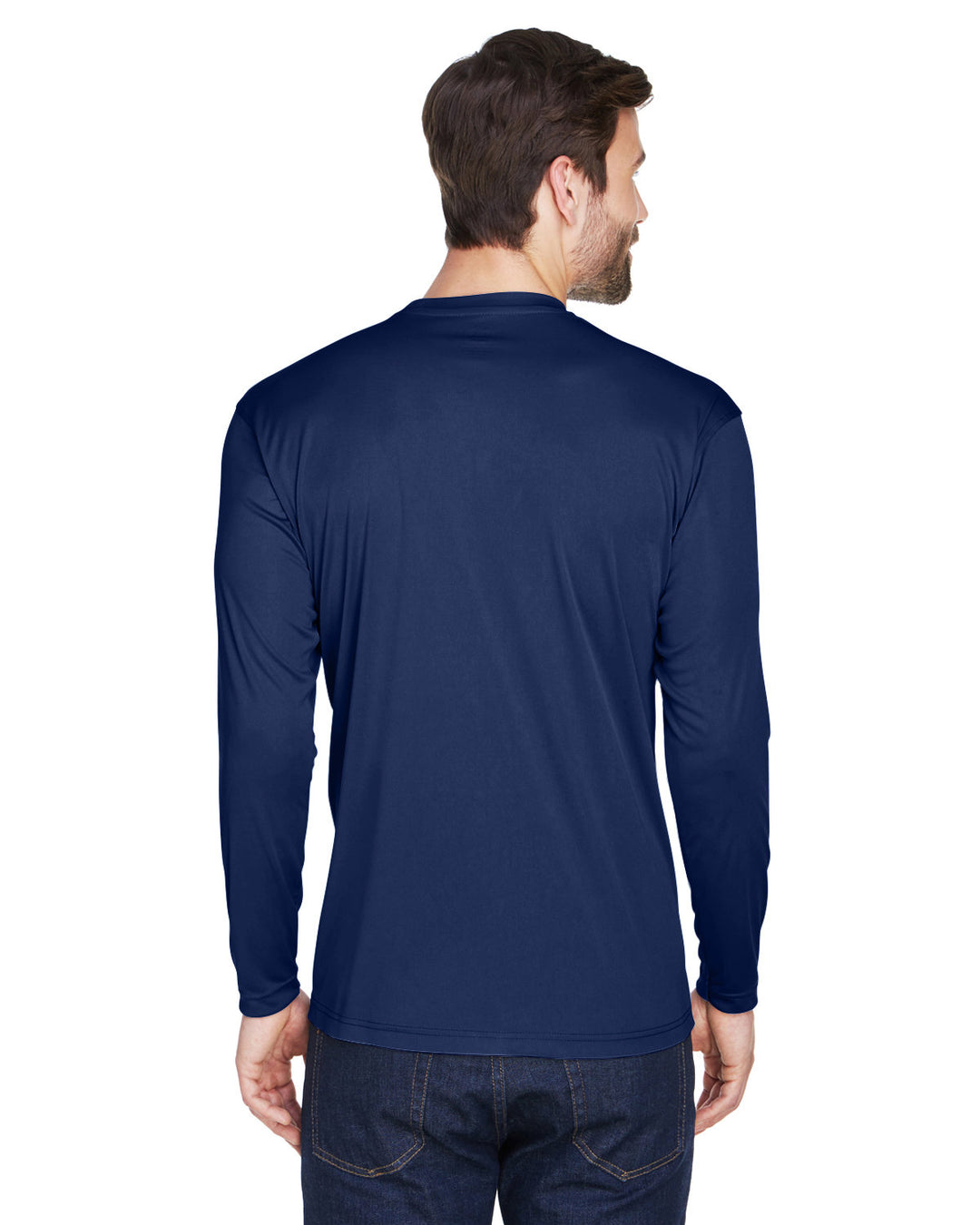 UltraClub Adult Cool & Dry Sport Long-Sleeve Performance Interlock T-Shirt T-Shirts