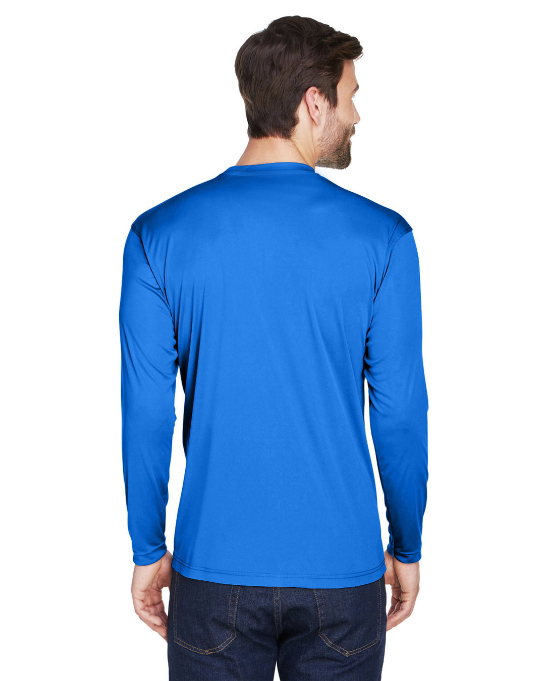 UltraClub Adult Cool & Dry Sport Long-Sleeve Performance Interlock T-Shirt T-Shirts