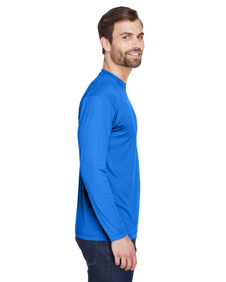 UltraClub Adult Cool & Dry Sport Long-Sleeve Performance Interlock T-Shirt T-Shirts