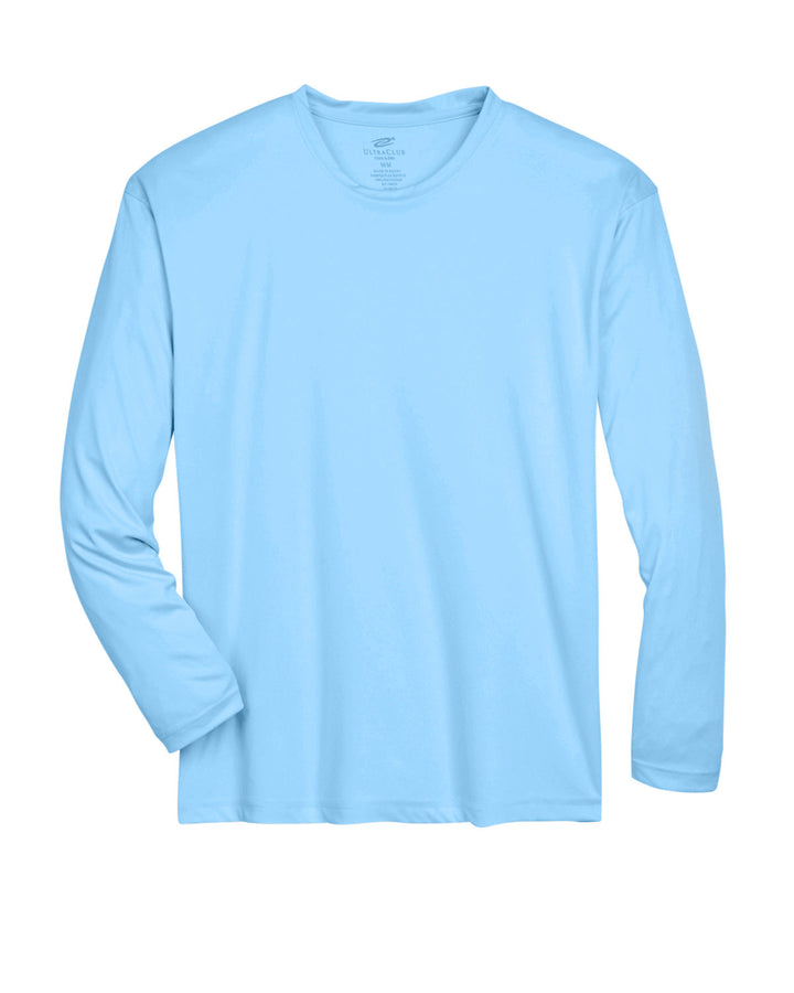 UltraClub Adult Cool & Dry Sport Long-Sleeve Performance Interlock T-Shirt T-Shirts