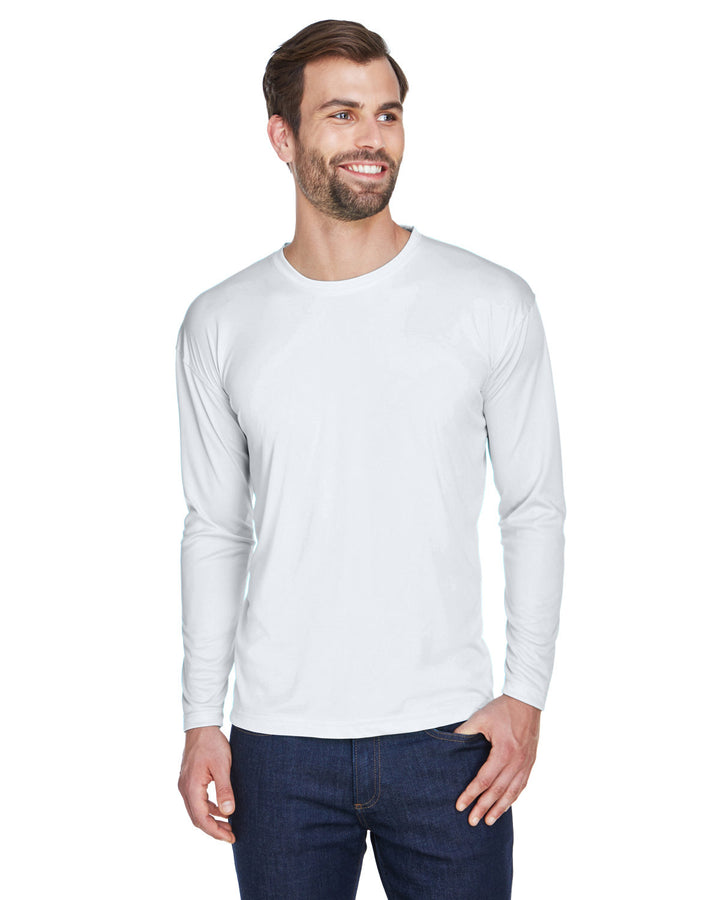 UltraClub Adult Cool & Dry Sport Long-Sleeve Performance Interlock T-Shirt T-Shirts