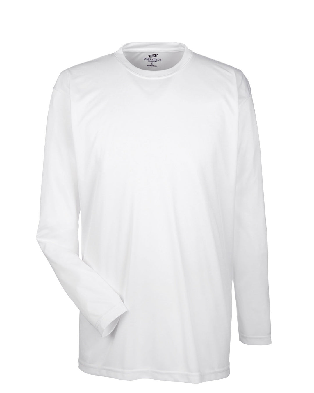 UltraClub Adult Cool & Dry Sport Long-Sleeve Performance Interlock T-Shirt T-Shirts