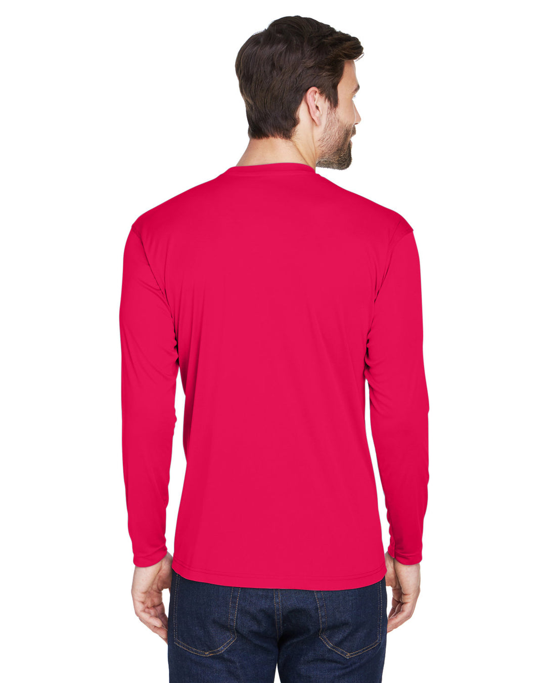 UltraClub Adult Cool & Dry Sport Long-Sleeve Performance Interlock T-Shirt T-Shirts