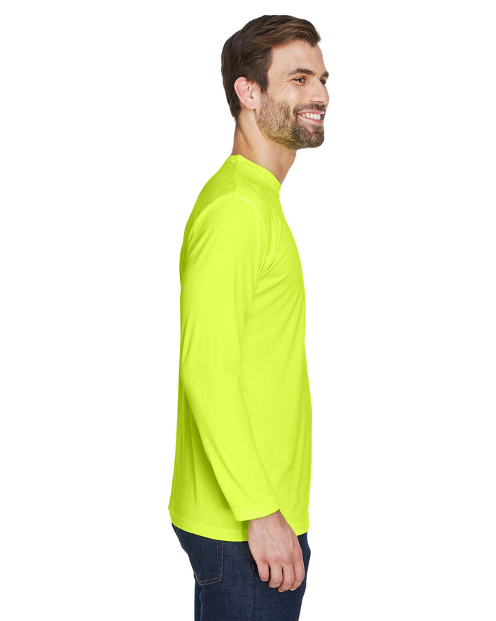 UltraClub Adult Cool & Dry Sport Long-Sleeve Performance Interlock T-Shirt T-Shirts