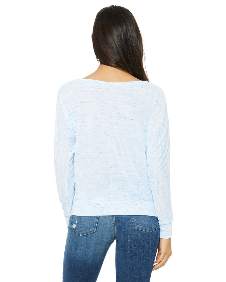 BELLA + CANVAS Ladies' Flowy Long-Sleeve Off Shoulder T-Shirt