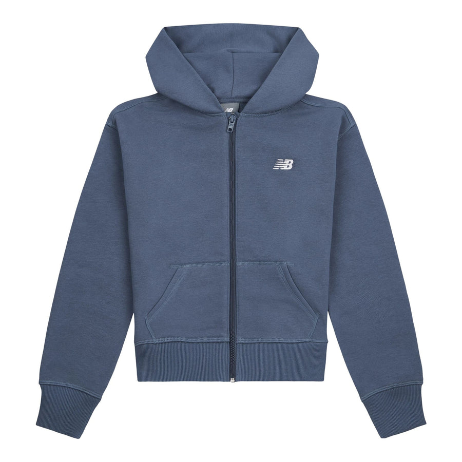 New Balance Youth Brush Back Small Logo Full Zip Hoodie Youth Apparel Hoodies & Sweatshirts