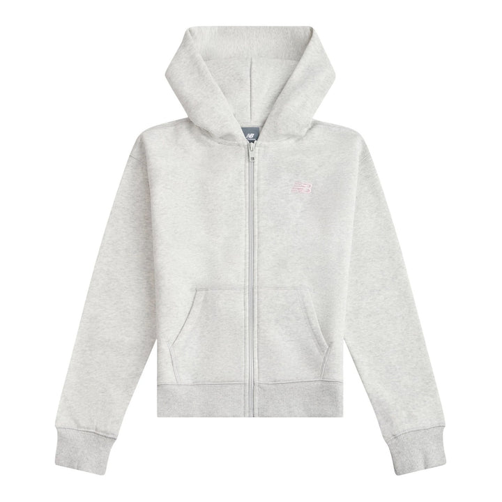 New Balance Youth Brush Back Small Logo Full Zip Hoodie Youth Apparel Hoodies & Sweatshirts