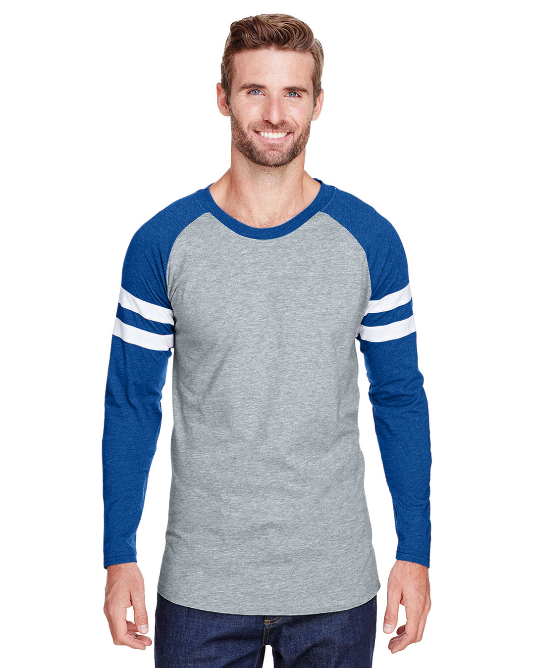 LAT Men's Gameday Mash-Up Long Sleeve Fine Jersey T-Shirt LAT