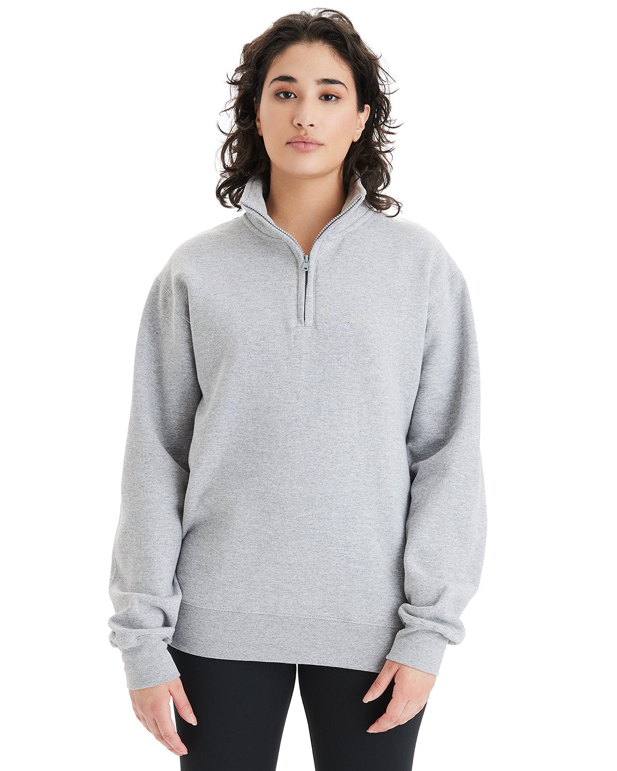 Champion S450 Unisex Powerblend Quarter Zip Pullover Light Steel 3XL