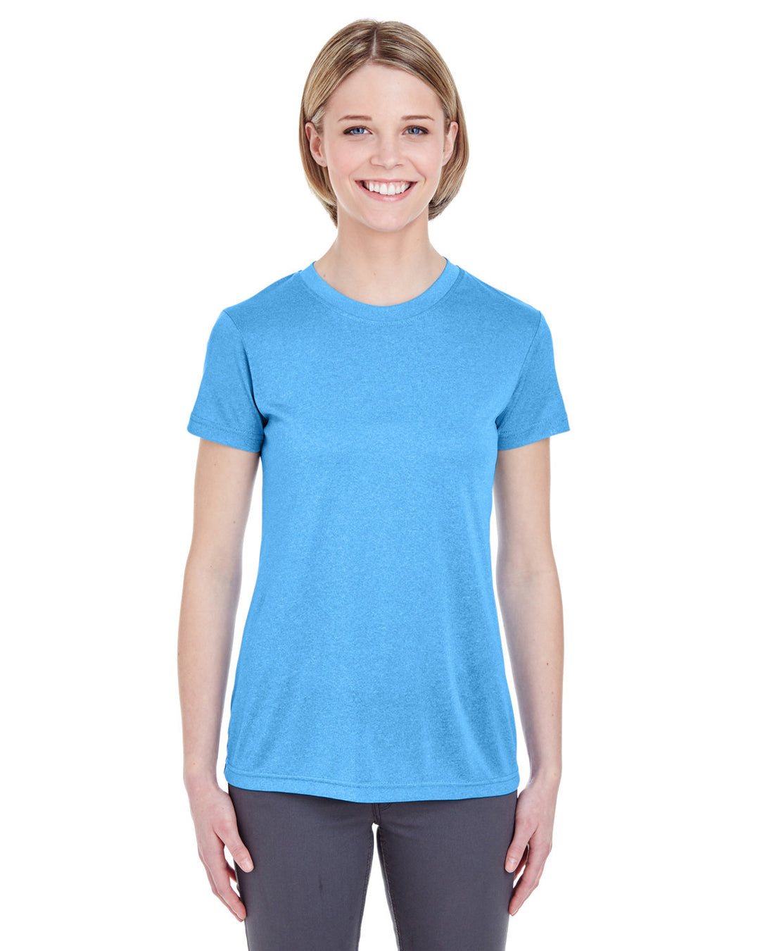 UltraClub Ladies' Cool & Dry Heathered Performance T-Shirt UltraClub