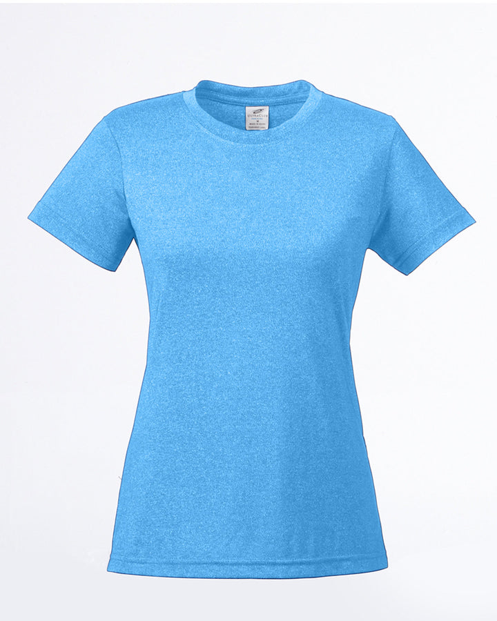 UltraClub Ladies' Cool & Dry Heathered Performance T-Shirt UltraClub