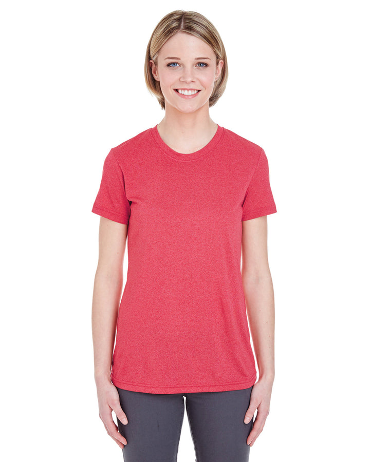 UltraClub Ladies' Cool & Dry Heathered Performance T-Shirt UltraClub