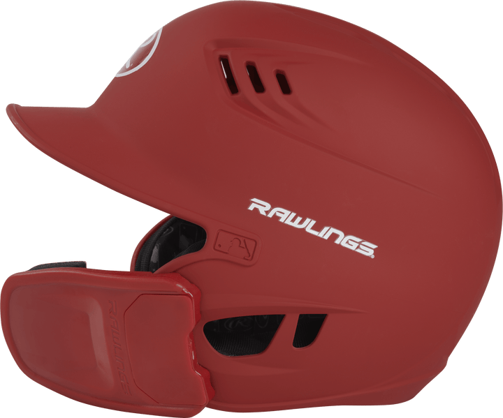 Rawlings R16 1-Tone Senior Baseball Helmet With Reversible Extension - Matte Rawlings