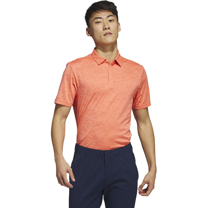 adidas Men's Textured Jacquard Golf Polo Shirt adidas