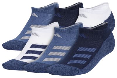 adidas Youth Cushioned Angle Stripe 6-Pack No Show Socks adidas