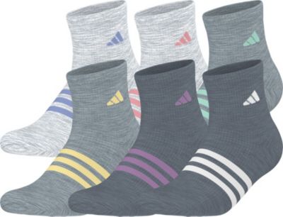 adidas Girl's Superlite 3.0 6-Pack Quarter Socks adidas