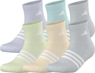 adidas Girl's Superlite 3.0 6-Pack Quarter Socks adidas