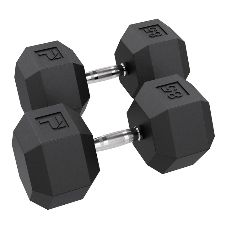 Power Systems Rubber Hex Dumbbell Pairs Exercise & Wellness Strength Dumbbells