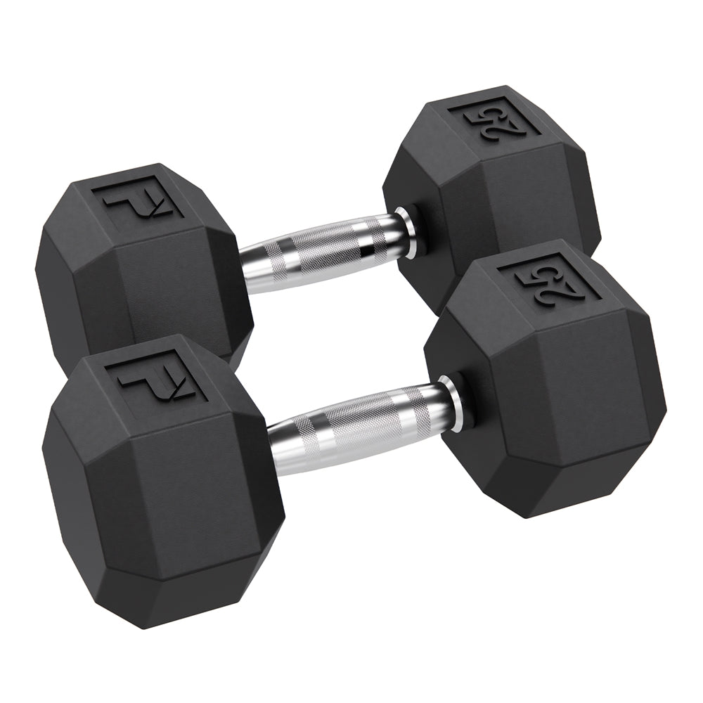 Power Systems Rubber Hex Dumbbell Pairs Exercise & Wellness Strength Dumbbells