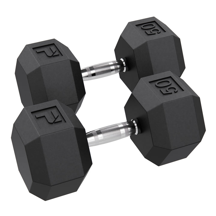 Power Systems Rubber Hex Dumbbell Pairs Exercise & Wellness Strength Dumbbells